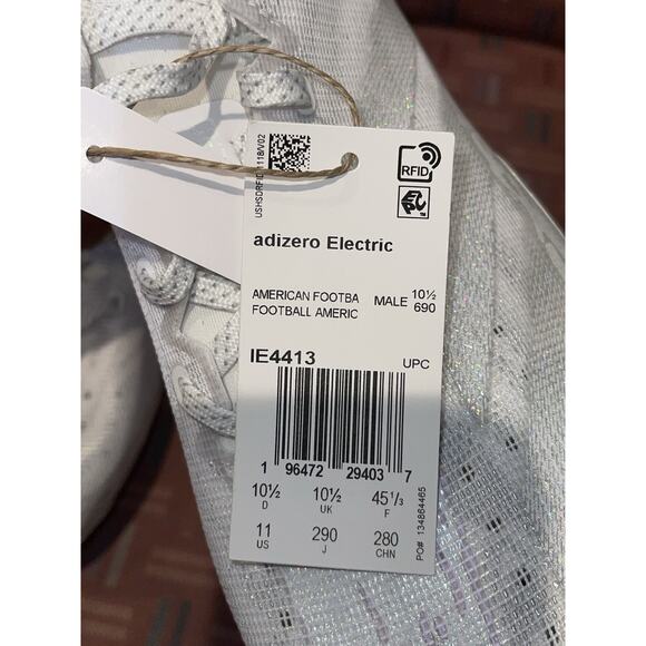 Mew Men’s Sz 11 Adidas Adizero Electric Speed Juice Football Cleats White IE4413 - Picture 7 of 7